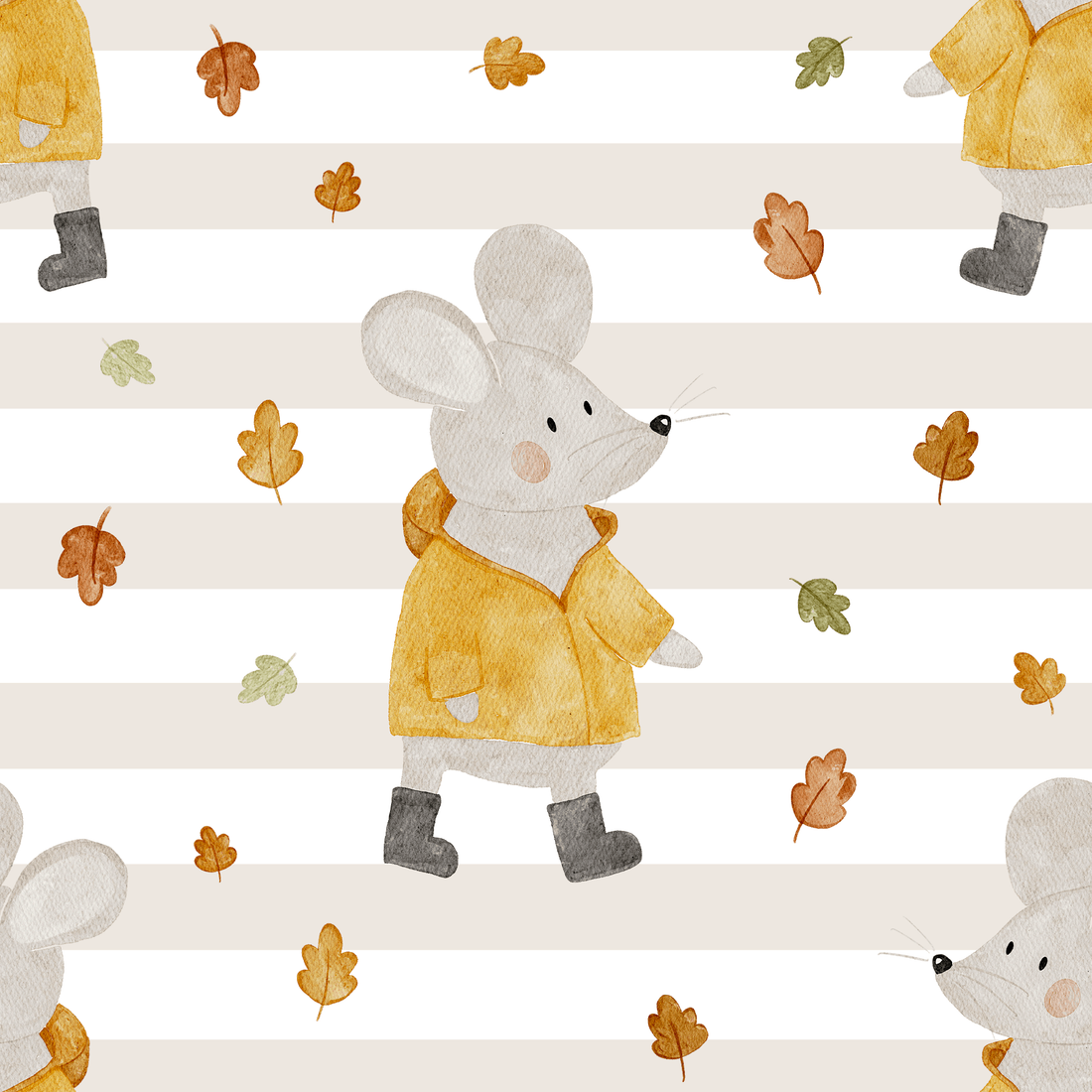 0.5m Lagerware French Terry Herbstmaus Hejhanni 21-0227