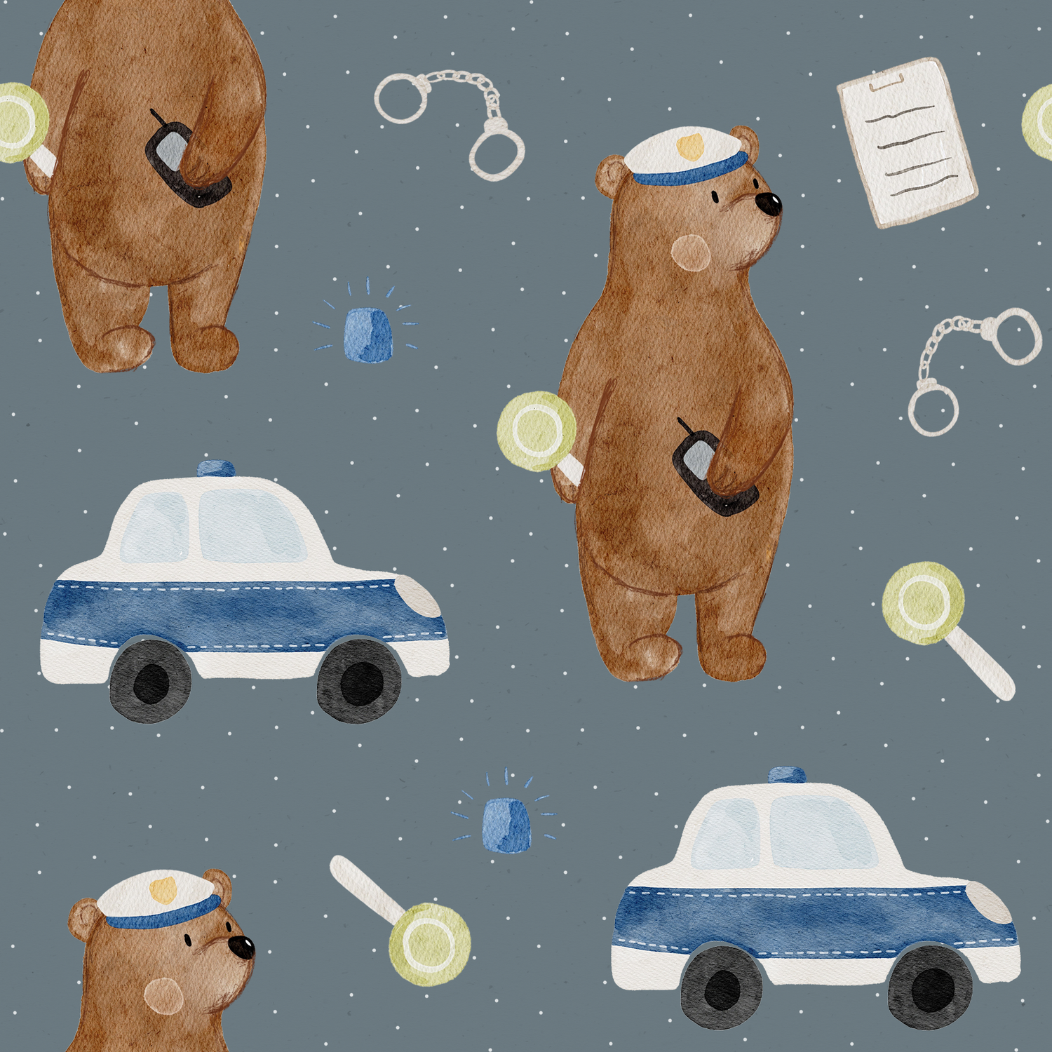 0.5m Lagerware Polizeibär Hejhanni 23-0125