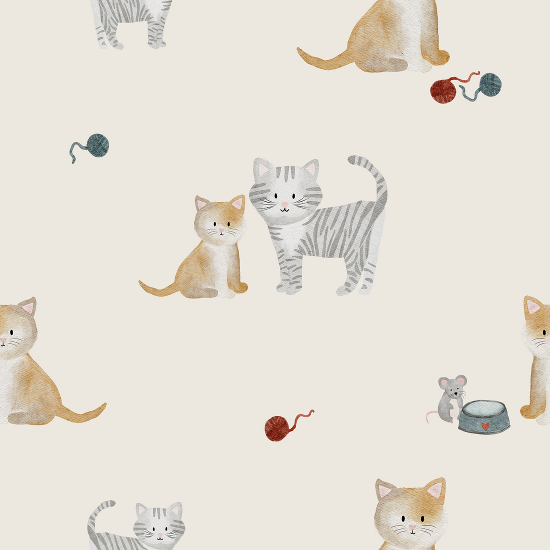 0.5m  Lagerware Schnurrbert und Miezekatz Creme KF 24-0005-1