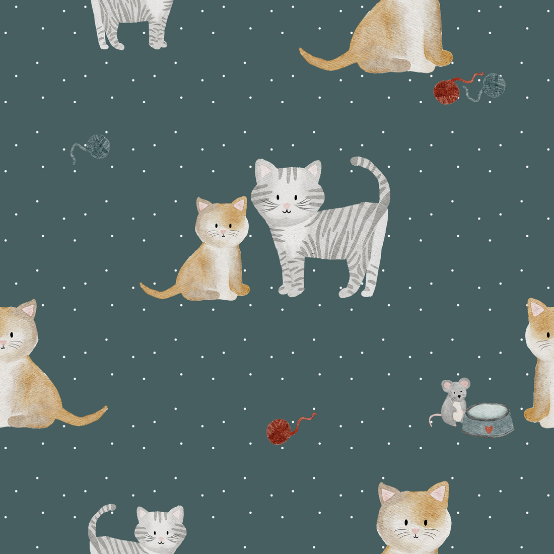 0.5m Lagerware Schnurrbert und Miezekatz Flaschengrün KF  24-0005